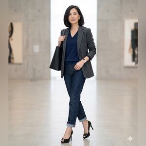 Stuart Weitzman Black Patent Peep Toe Heels